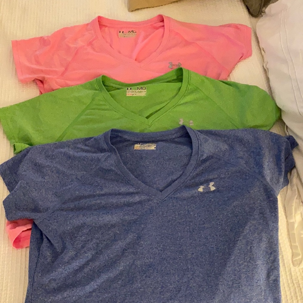 3 Under Armour short sleeve athletic shirts